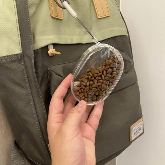 猫狗外出粮盒便携式小巧小粮盒单独装粮100克猫狗饮食盒子痛包