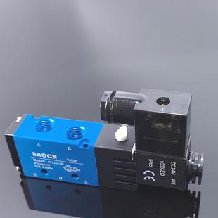 4V210 二位五通DC24V电磁气阀带磁控制阀自动换向阀220V