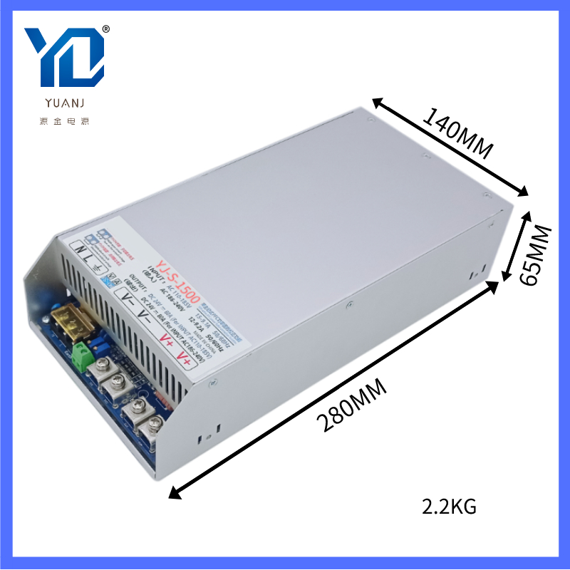 1500W可调开关电源带PFC交流220V转直流24V3H6V48V60V72V110V150V