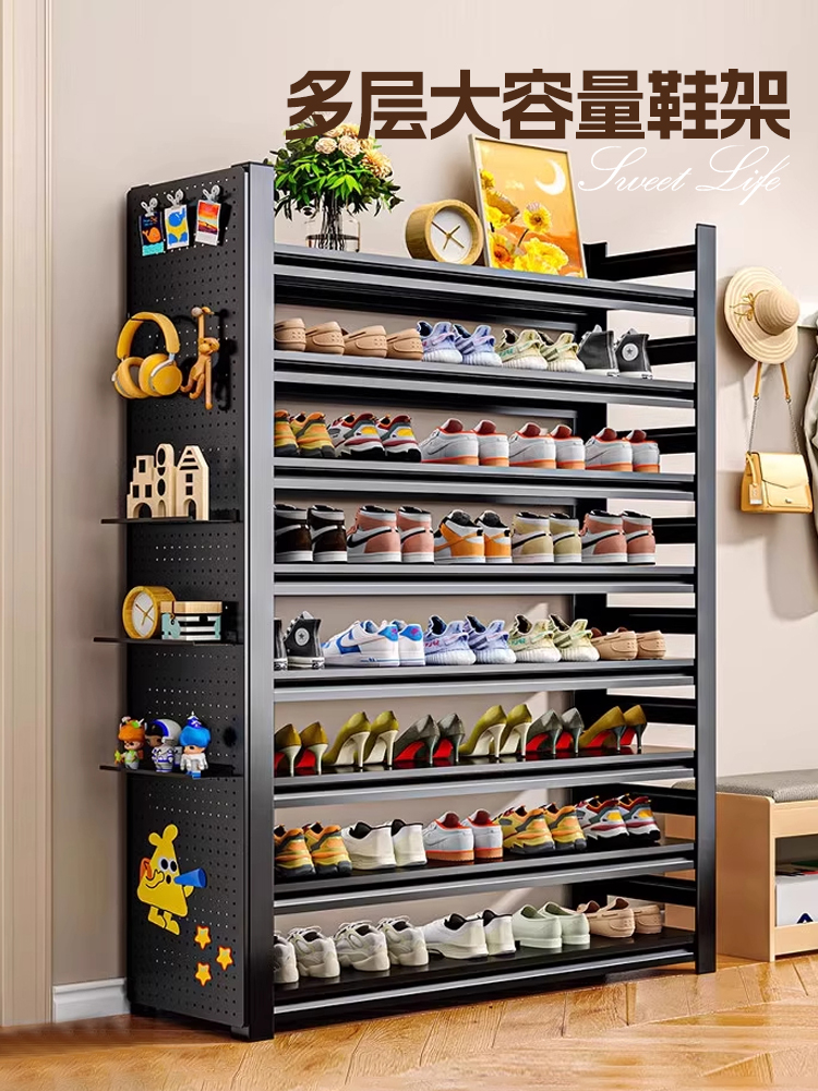 钢制鞋架多层家用门口置物架多功能落地鞋柜大容量简易鞋子收纳架