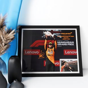 2025F1诺里斯匈牙利大奖赛冠军相框装饰照片墙桌摆挂件酒吧壁画
