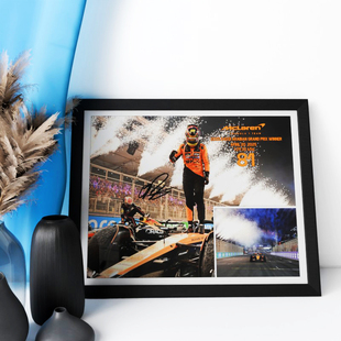 2025F1诺里斯沙特大奖赛冠军经典相框装饰照片墙桌摆挂件酒吧壁画