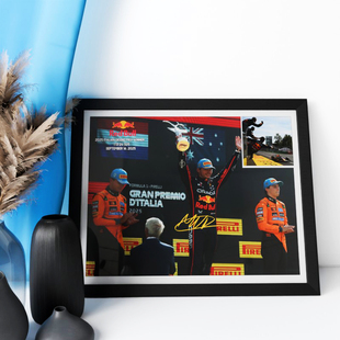 2025F1维斯塔潘意大利大奖赛冠军相框装饰照片墙桌摆挂件酒吧壁画