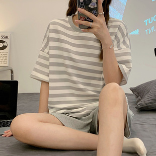 新款 短裤 芬腾2025夏季 短袖 甜美公主休闲舒适家居服可 夏季 睡衣套装