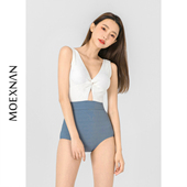 显瘦遮肚度假小胸学生保守 性感连体游泳衣女夏泡温泉泳装 新款 时尚