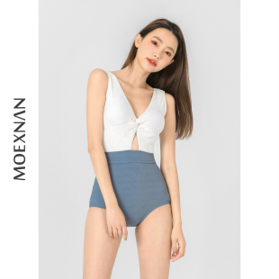 显瘦遮肚度假小胸学生保守 性感连体游泳衣女夏泡温泉泳装 新款 时尚