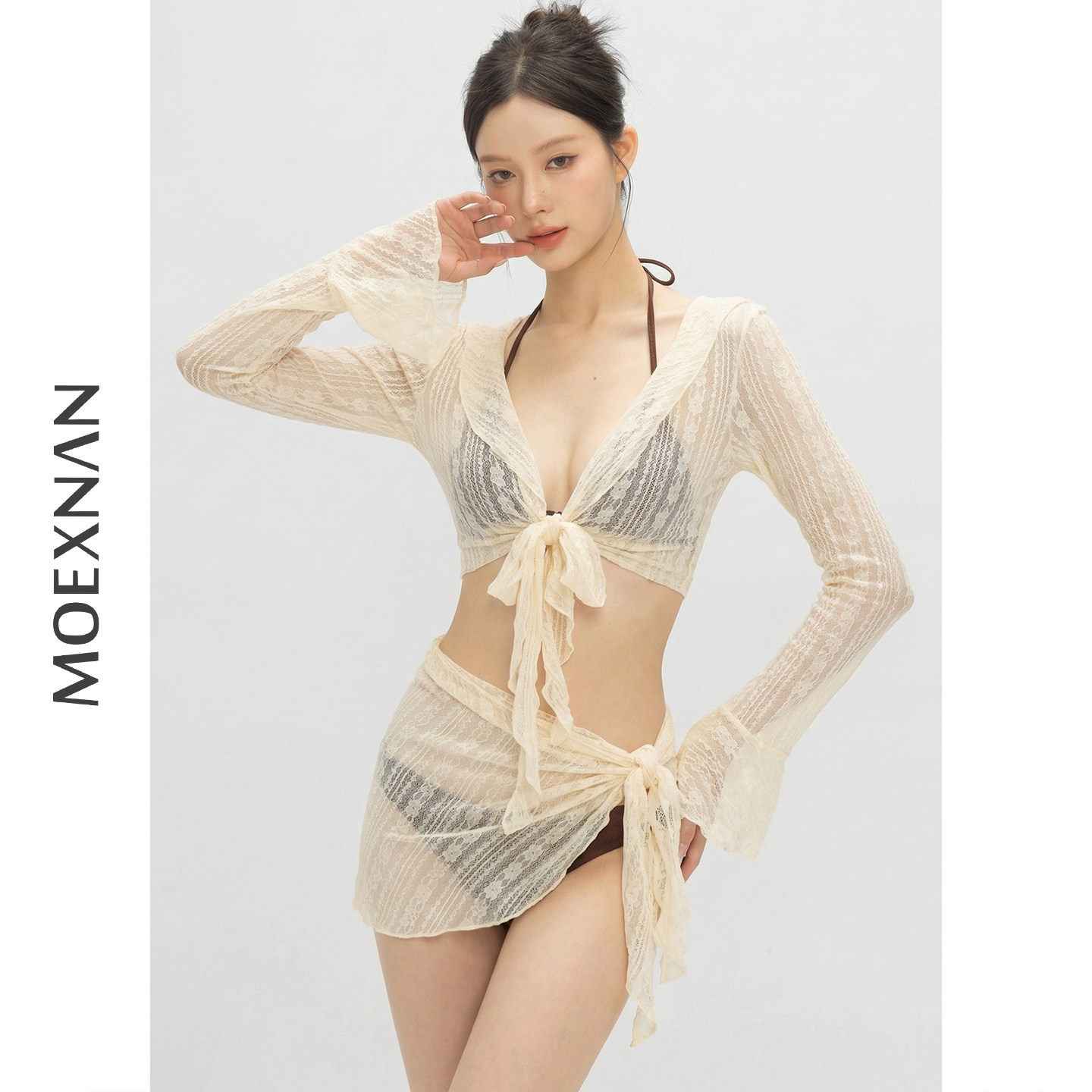 新款泳衣女性感裙式四件套长袖防晒度假显瘦遮肚小胸泡温泉泳装,运动/瑜伽/健身/球迷用品,分体泳衣,淘宝优惠券,粉丝福利购,淘宝优惠卷