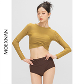 防晒性感遮肚显瘦度假学生保守小胸泡温泉泳装 新款 泳衣女分体长袖