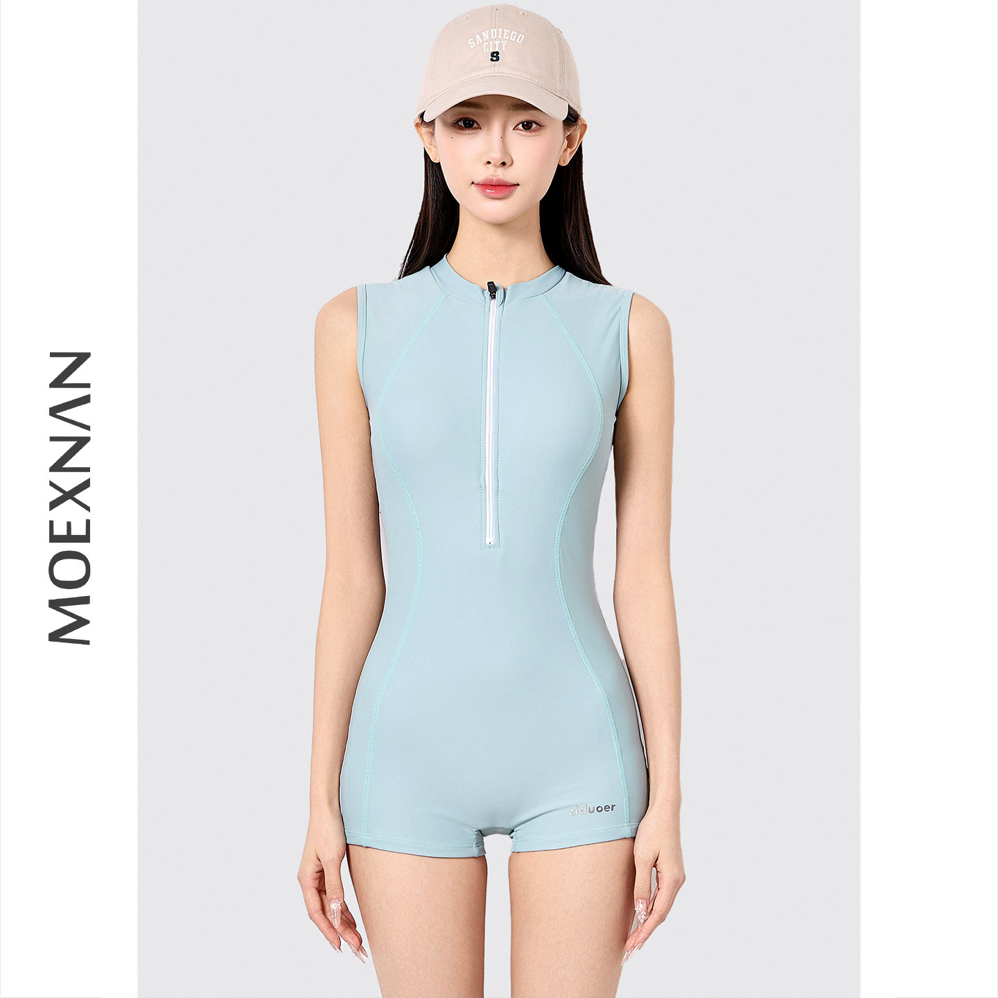 新款性感连体泳衣女遮肚运动保守学生少女度假小胸显瘦泡温泉泳装