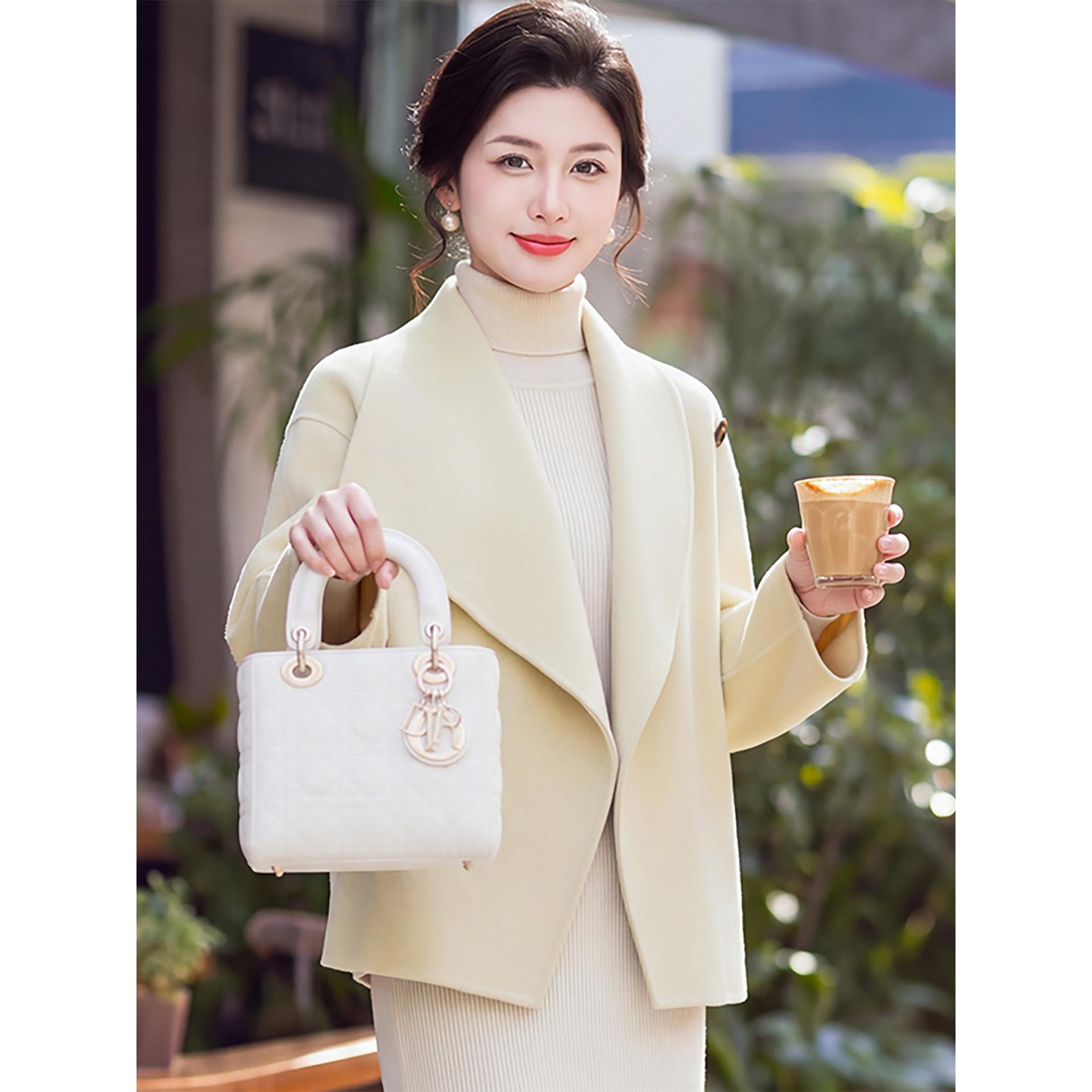 2026秋冬新款双面零羊绒羊毛大衣女中长款高级气质显瘦羊毛呢外套
