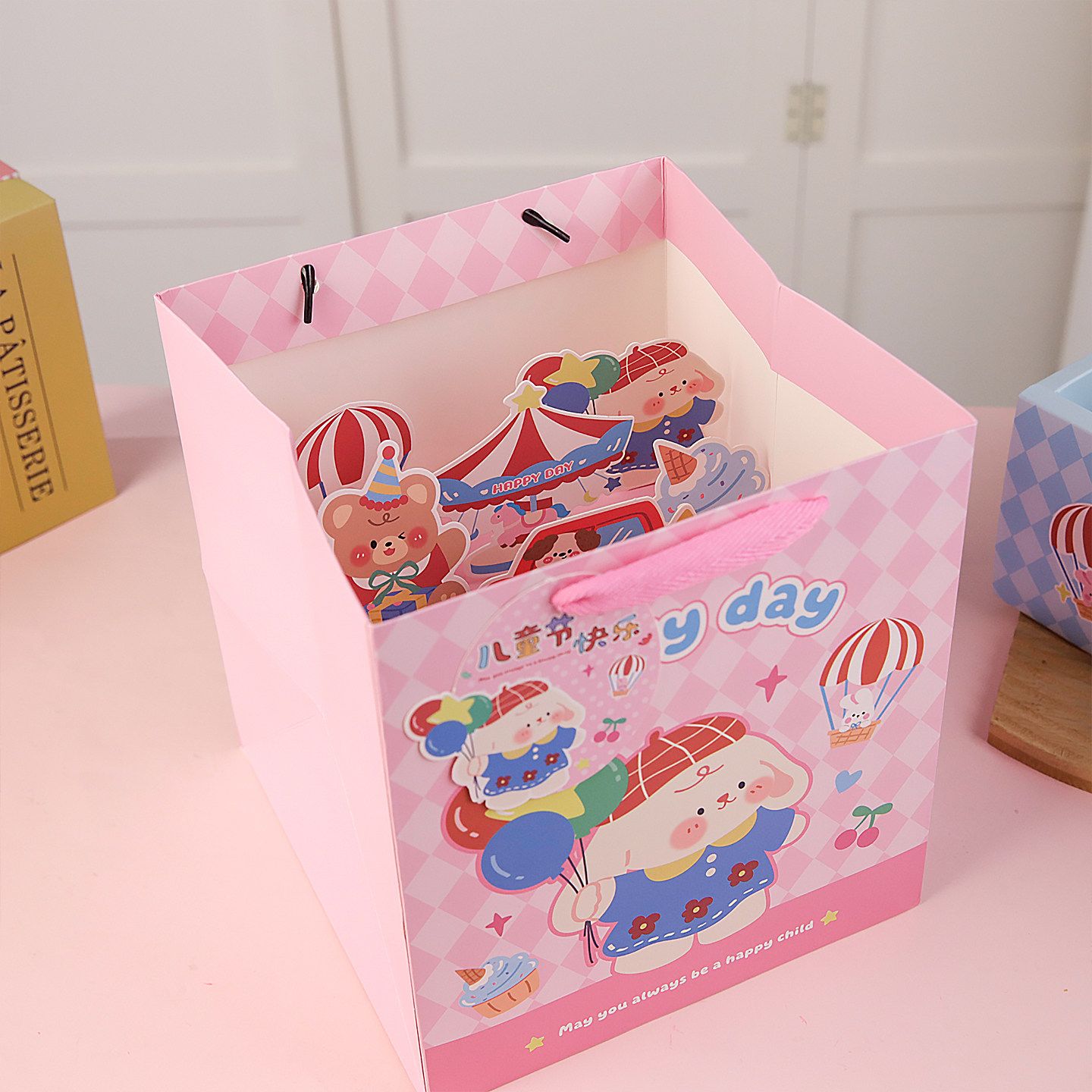 六一儿童节创意卡通蛋糕包装盒61礼品空箱子甜品甜点单套打包盒子
