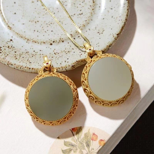 复古新中式可打开时尚镂空古风香囊嘎乌盒百搭气质项链吊坠女士款