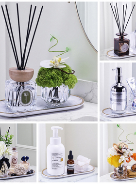 展厅饰品摆件托盘香薰样板间装饰