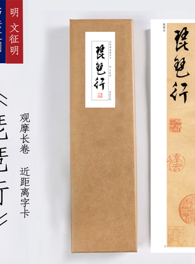 明文征明《琵琶行》毛笔练字近距离字卡观摩书法字帖画长卷书签