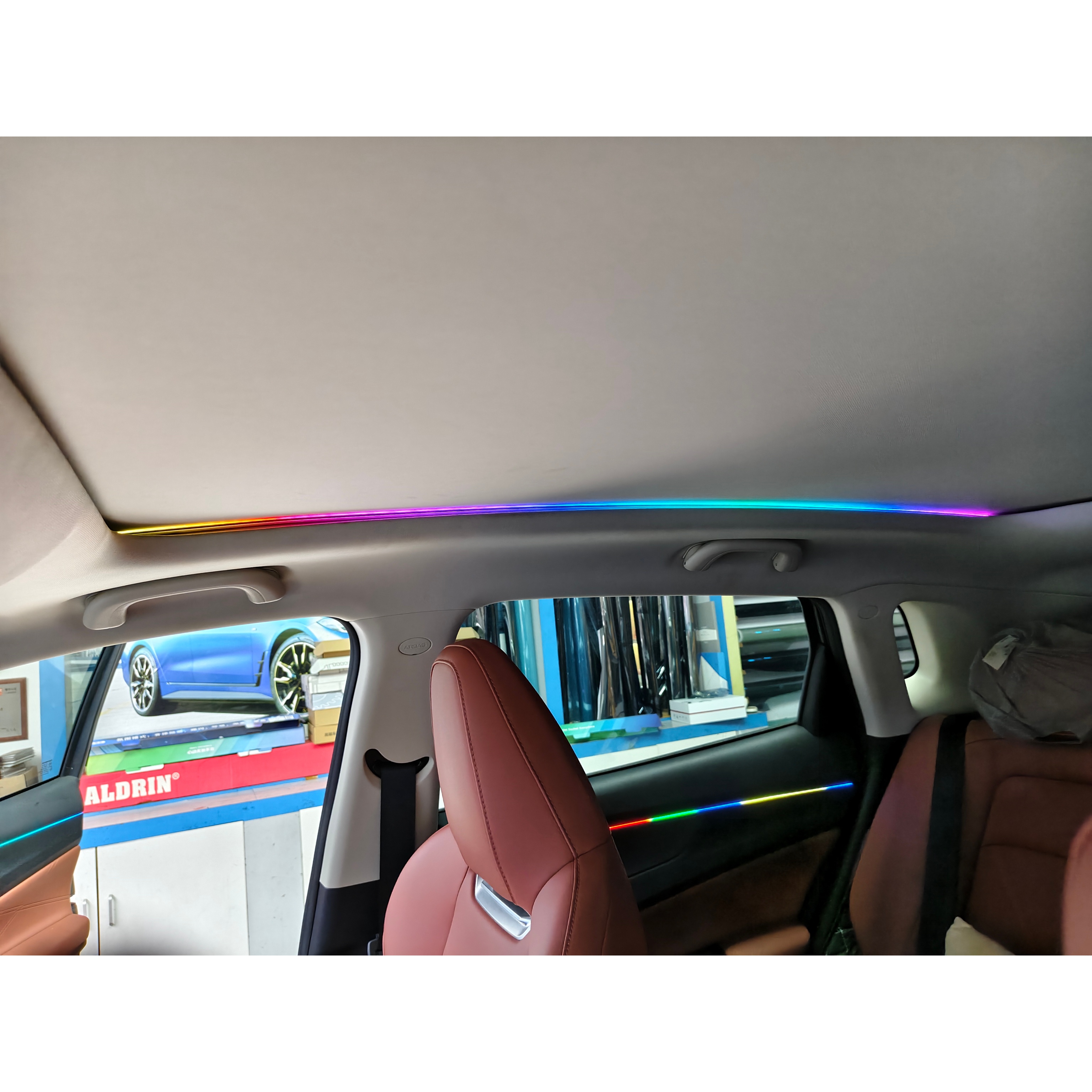 汽车天窗氛围灯天窗灯顶棚灯幻彩氛围灯内饰升级