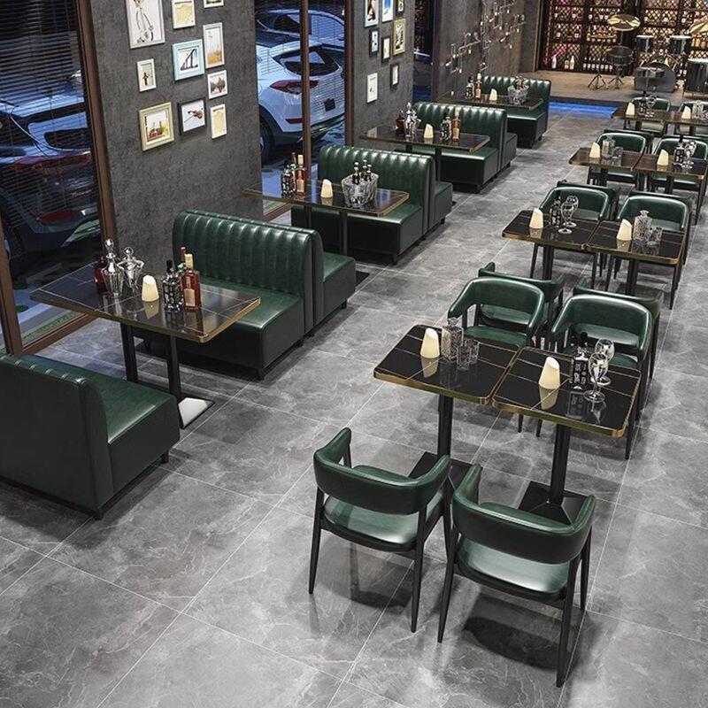 奶茶店桌椅酒吧清吧卡座西餐咖啡厅甜品烧烤火锅店工业风沙发组合