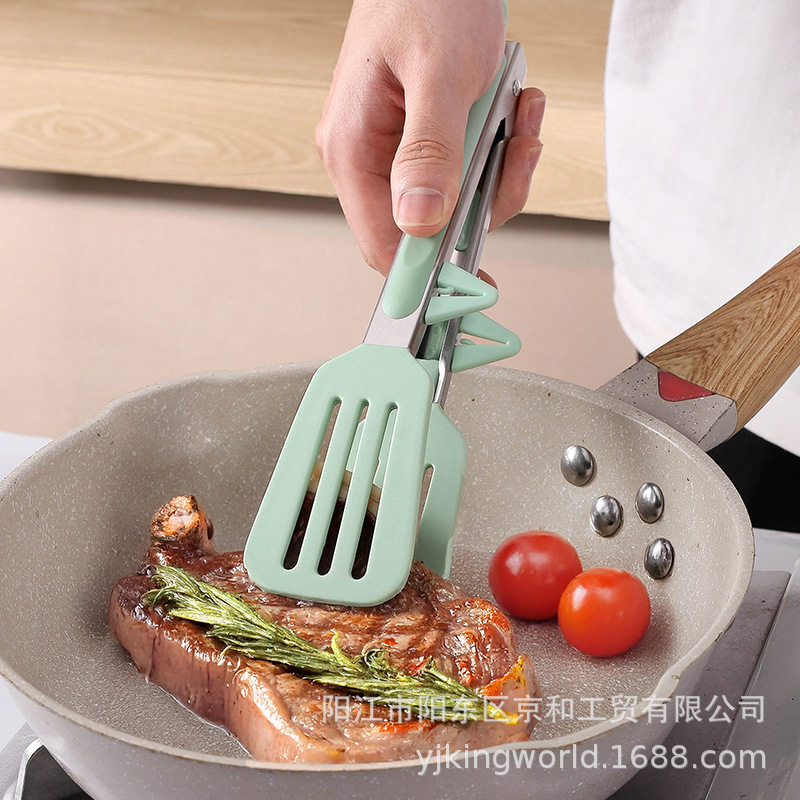 硅胶9寸食物夹不锈钢食品
