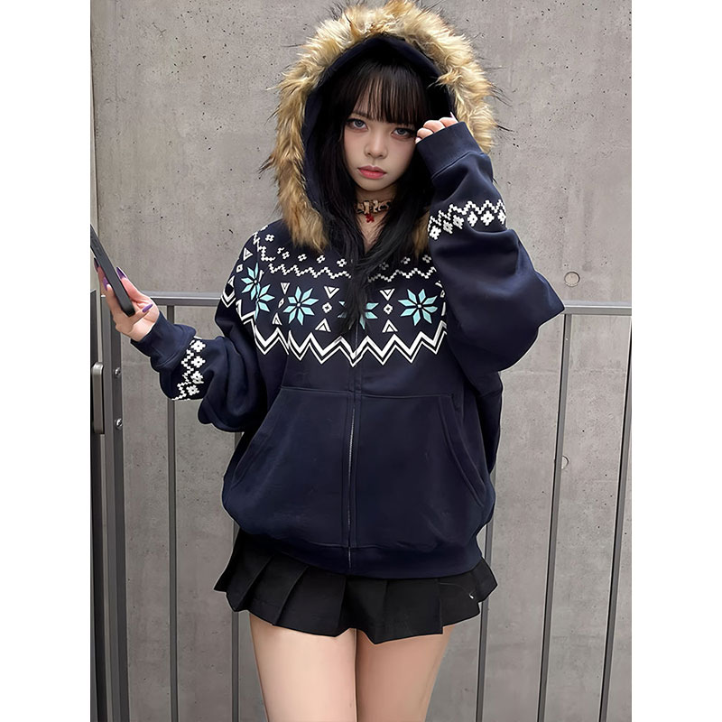 【免费试穿】连帽开衫卫衣女秋冬