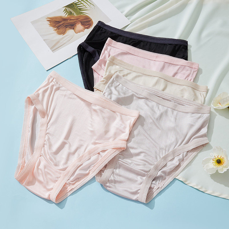 真丝内裤女中高腰透气大码底裤短裤桑蚕丝针织薄款花边三角裤女士,女士内衣/男士内衣/家居服,女三角裤,淘宝优惠券,粉丝福利购,淘宝优惠卷