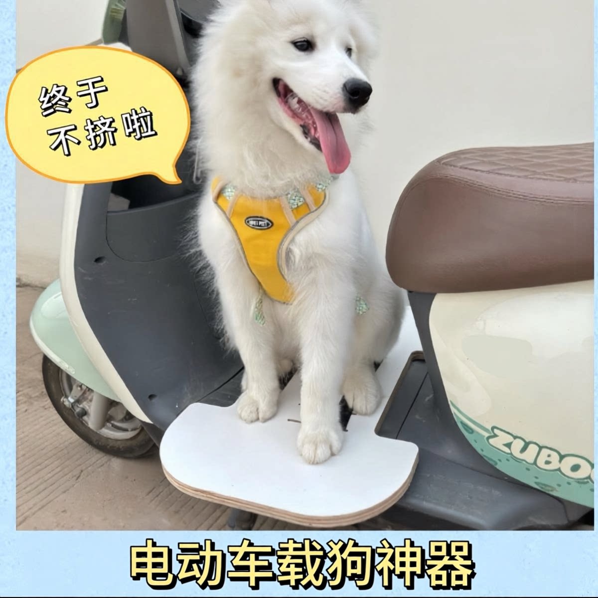 中大型犬外出电动车踏板加宽加大