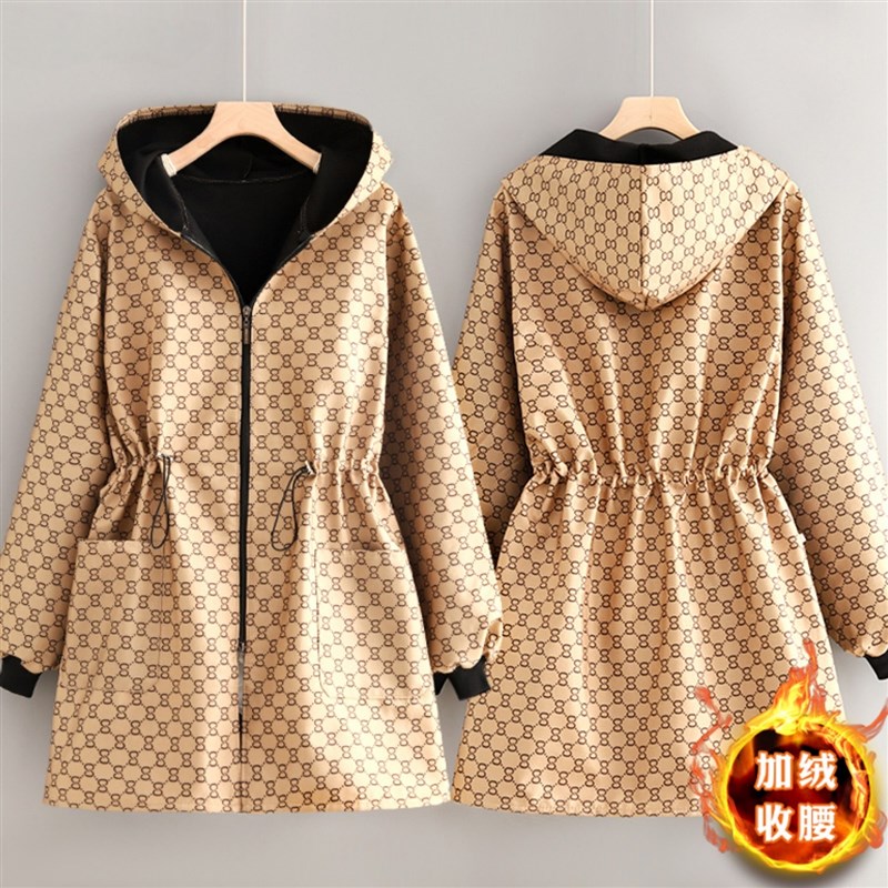 加绒加厚罩衣冬季女新款护衣大人可外穿洋气年轻款厨房家用工作服