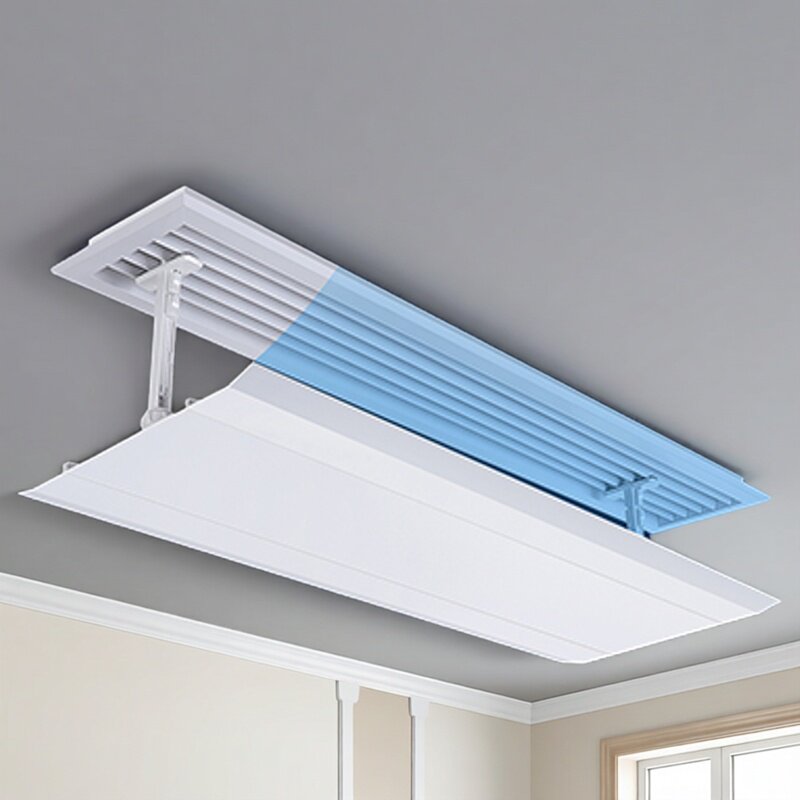 方形中央空调出风口挡风板遮风板风管机防直吹导风罩加长加宽150