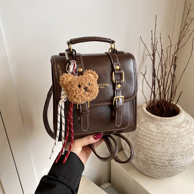 时尚百搭小方包2025新款英伦风迷你双肩包洋气高级感韩版零钱包潮