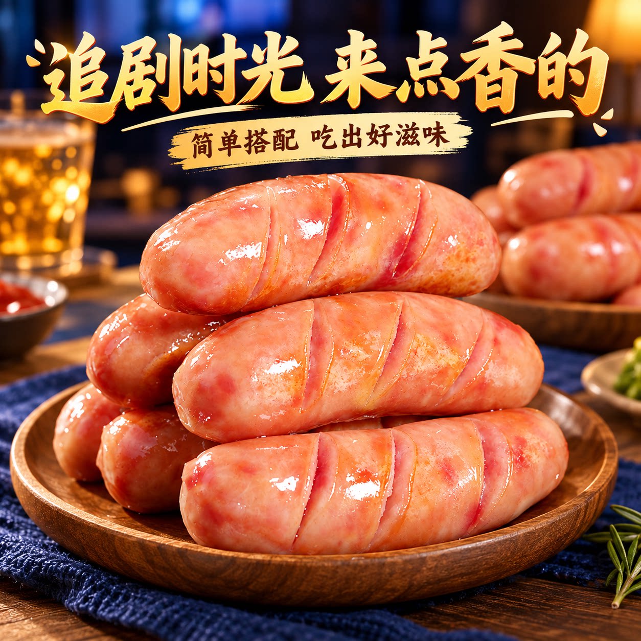 火山石烤肠热狗肠台式脆皮肠原味大香肠商用批发烧烤肉肠