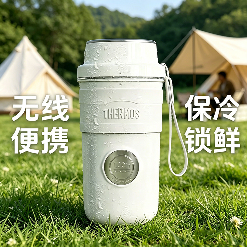 膳魔师便携榨汁杯小型迷你家用果蔬机可碎冰保冷户外随行果汁杯