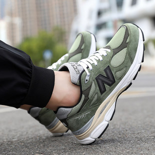 新百伦男鞋官方正品运动鞋女鞋情侣慢跑鞋990v3草绿老爹鞋元祖灰