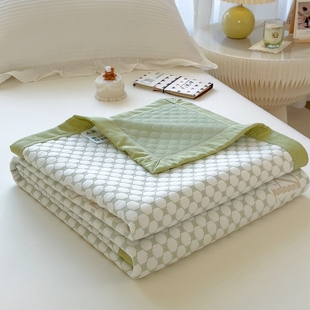 三层纱针织棉毛巾被办公室午睡薄毛毯夏季 空调盖毯沙发披肩小毯子