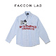 复古条纹男女长袖 衬衫 LAB 米奇图案美式 梓渝同款 FACEON