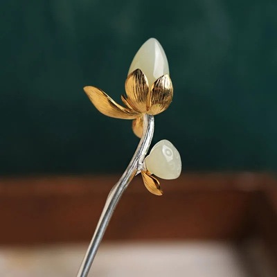 新中式十二金钗镀s925银步摇发簪