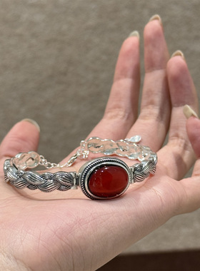 S925银做旧泰银复古手链