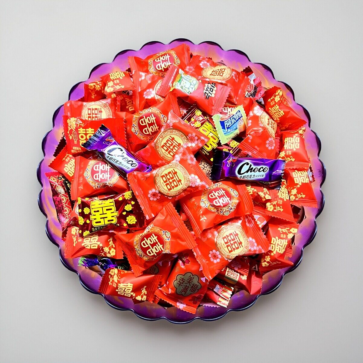 结婚喜糖混合装糖果婚礼订婚喜庆红色双喜糖果满月生日优质什锦糖