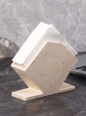 厨房西餐厅立式纸巾架高级感桌面创意餐巾纸架托方形纸巾座定制