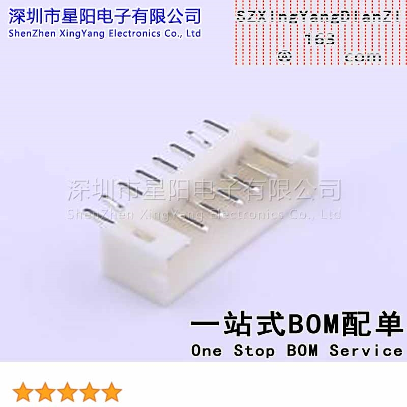 X2016WV-08K-N0SN (10Pcs)PH 2mm 1x8P直插K脚 参考系列PH间距2mm