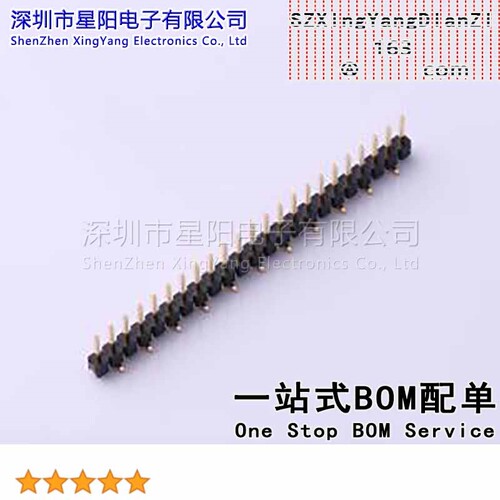 X6511WVS-23H-C60D48R2 2.54mm 1x23P立贴 方针 排数 单排 总PIN