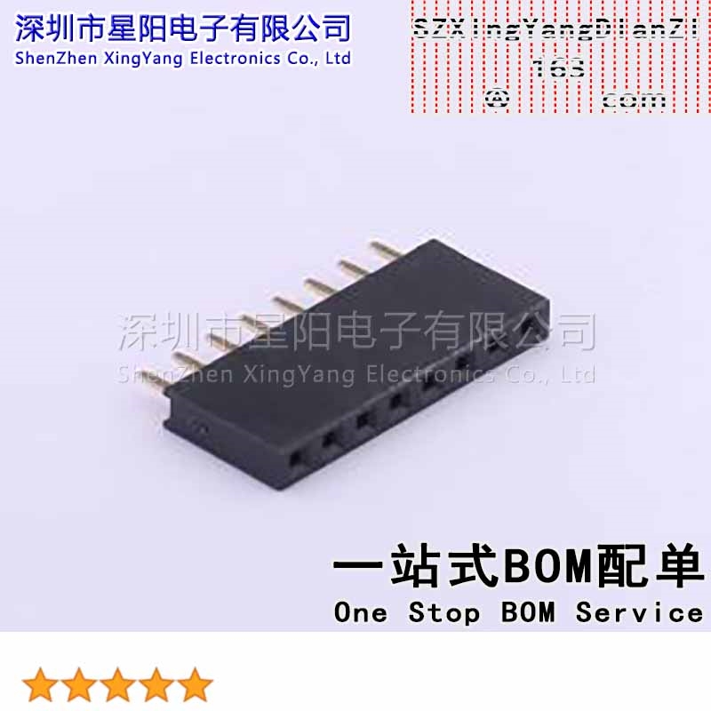 X6511FV-08-C85D32 (5Pcs)2.54mm 1x8P Y型PC3.2 PBT1u quot排数