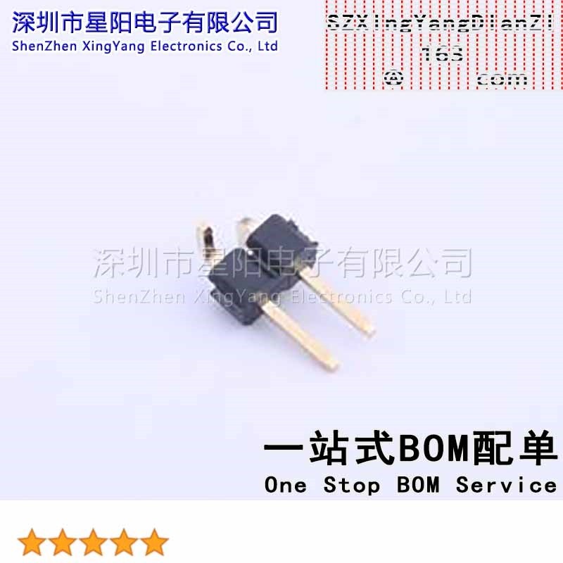 X4611WVS-02I-C40D44R1 (20Pcs)2mm 1x2P立贴 方针L 8.95 PA6T镀