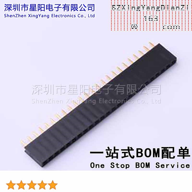 X6511FV-24-C85D32 2.54mm 1x24P排数 单排 总孔位数24间距2.54mm