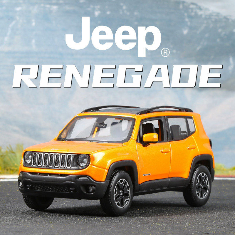 美驰图合金车仿真1:24汽车模型收藏摆件吉普jeep自由侠Renegade