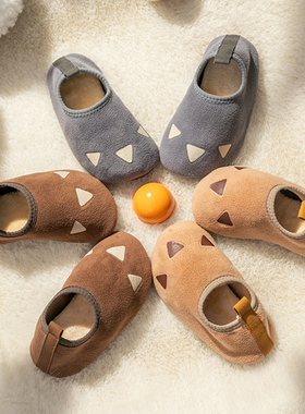 宝宝地板鞋儿童春秋冬室内防滑软底加绒学步防凉袜子厚婴幼儿鞋套