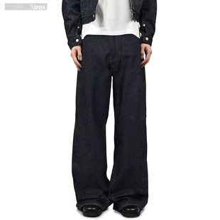本 高盎司原牛丹宁直筒裤 美式 IREX 男休闲长裤 版 牛仔裤 微喇修身