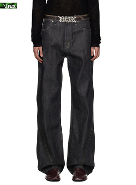 【高品质还原】原牛13盎司刺绣马毛皮牌微喇牛仔裤男女通勤神裤