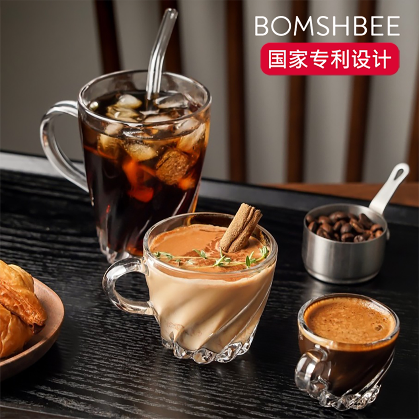 Vienna系列凹凸斜纹玻璃咖啡杯