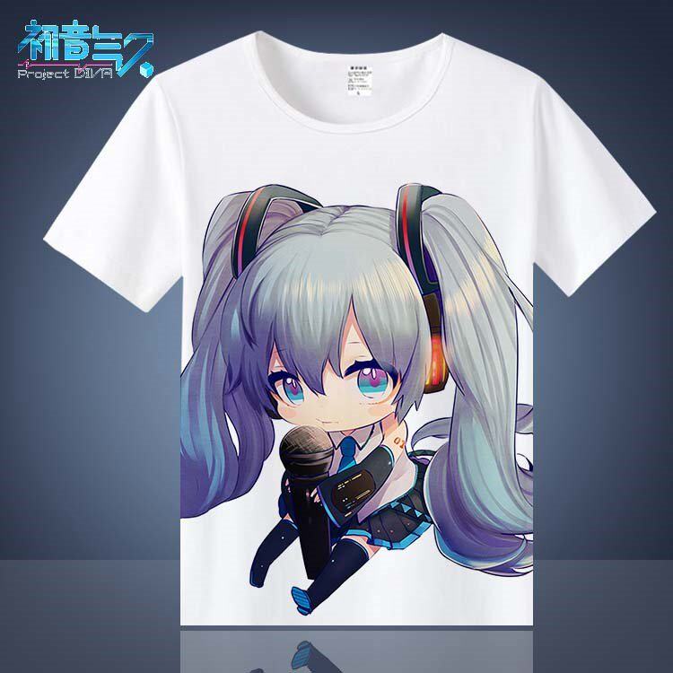 初音未来 千本樱 镜音双子 雪初音 z短袖t恤男女动漫周边夏季衣服