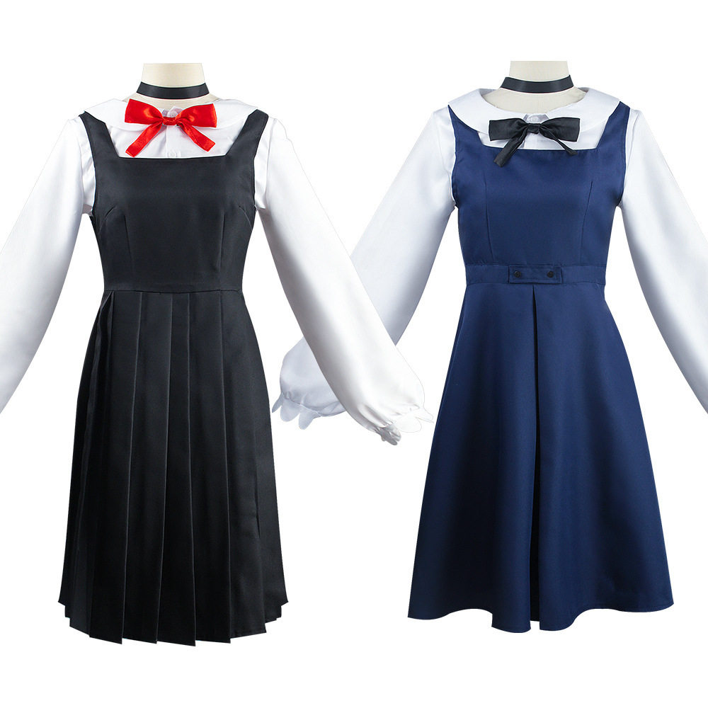 东山小红cos服装日系蓝色黑色cos制服电锯人cosplay服
