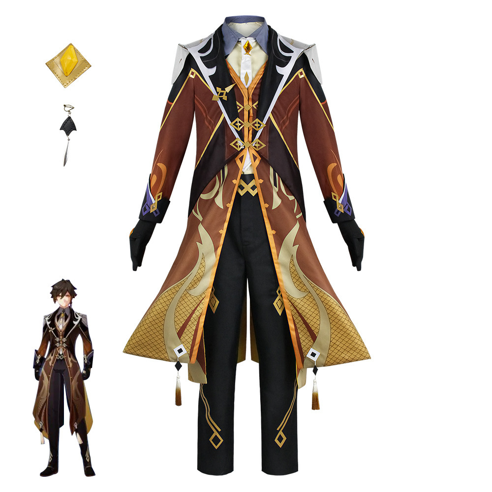 原神cos服钟离cosplay全套制服游戏套装二次元角色扮演舞台服