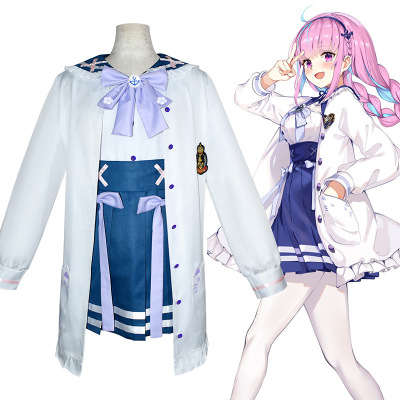 虚拟主播vtuber阿夸凑阿库娅常服JK水手游戏动漫cosplay服装女装